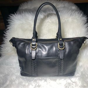 Cole Haan Buttery Black Leather Handbag